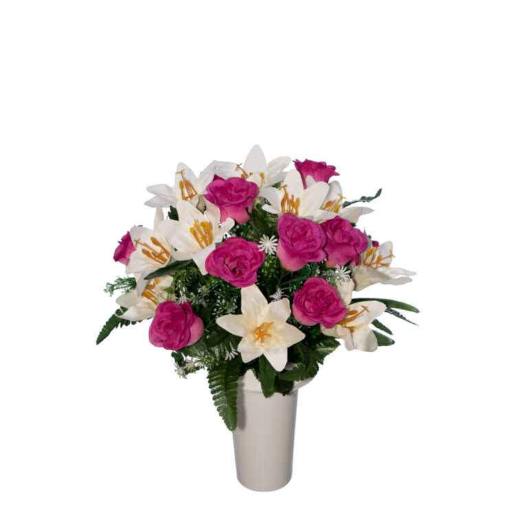 λουλούδια για μνήματα τριαντάφυλλο κρίνος 417 768x768